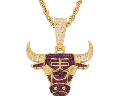 Gold-colour pendant necklace