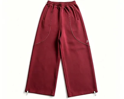 Red drawstring joggers